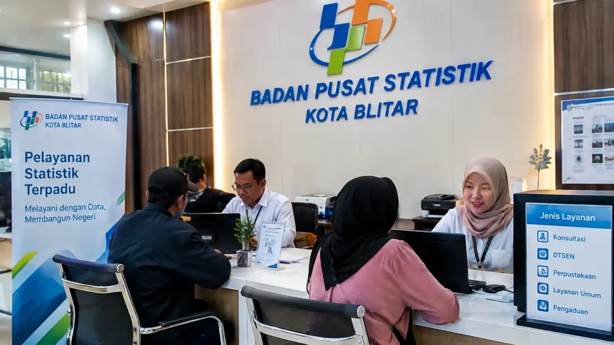 ILUSTRASI : Layanan konsultasi di BPS Kota Blitar ramai dikunjungi masyarakat sepanjang 2026.