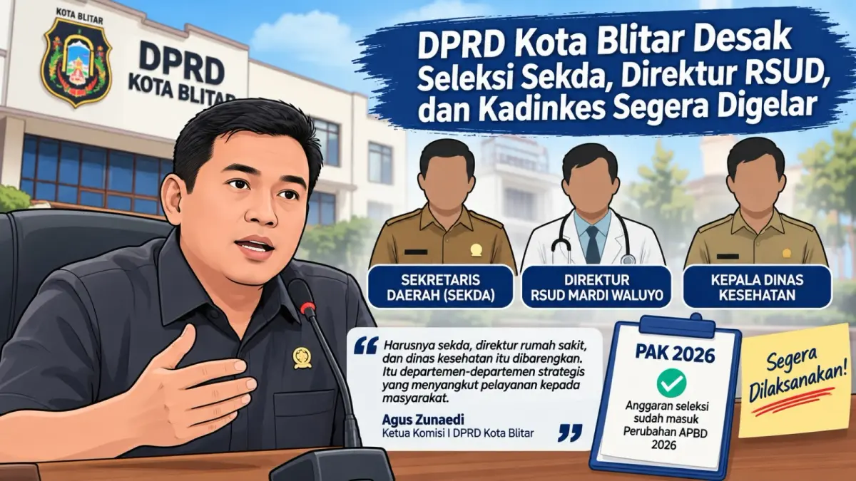 PENGISIAN JABATAN: DPRD Kota Blitar mendesak seleksi pejabat definitif segera digelar.