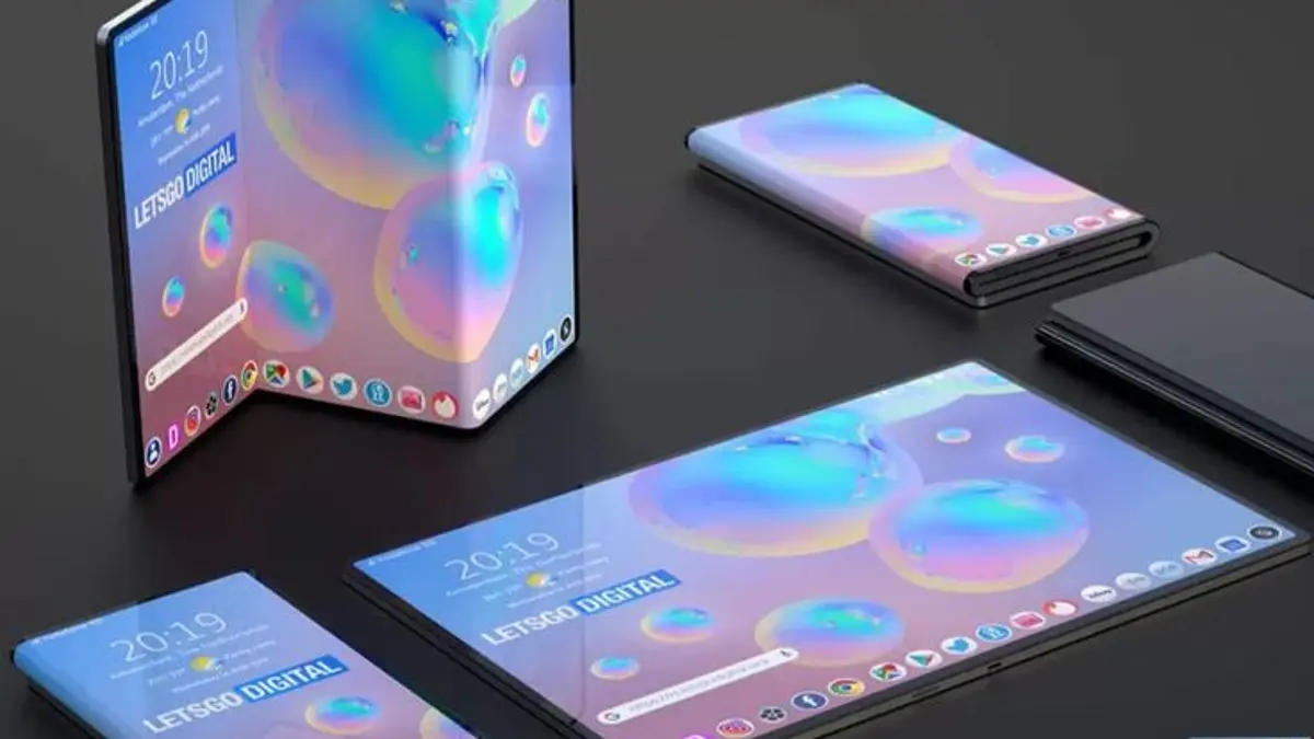 5 HP foldable premium 2026 dengan layar besar, kamera canggih, baterai jumbo, dan fitur AI untuk multitasking.(Pinterest)