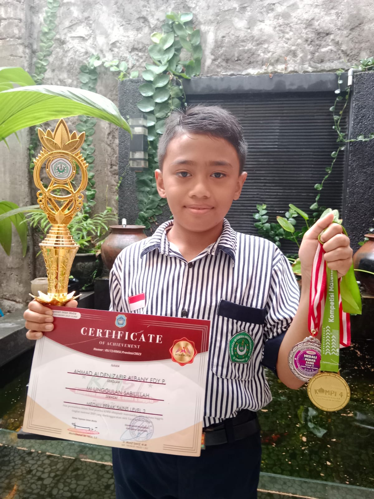BAKAL PERGI KE MALANG: Ahmad Alden Zafir Albany Edy Putra.