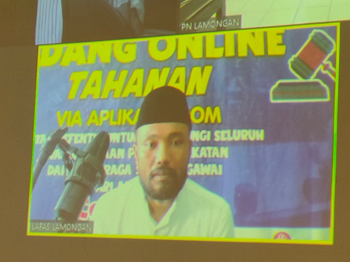 PENCURI TERNAK: M Sholihin menjalani sidang secara online. Dia divonis 2,5 tahun penjara. (IST/RDR.LMG)