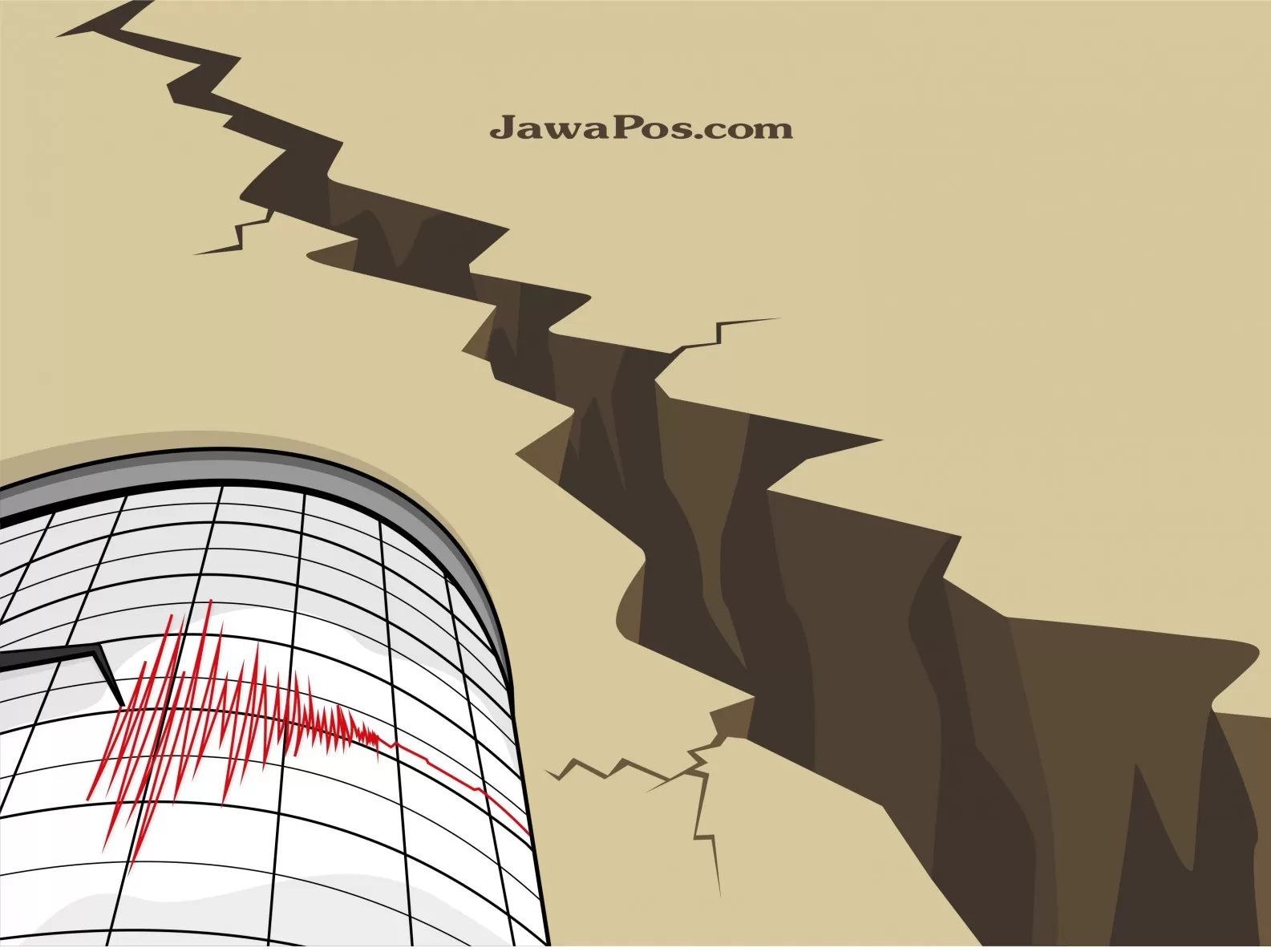 Ilustrasi gempa bumi (Dhimas Pradipta/JawaPos.com)