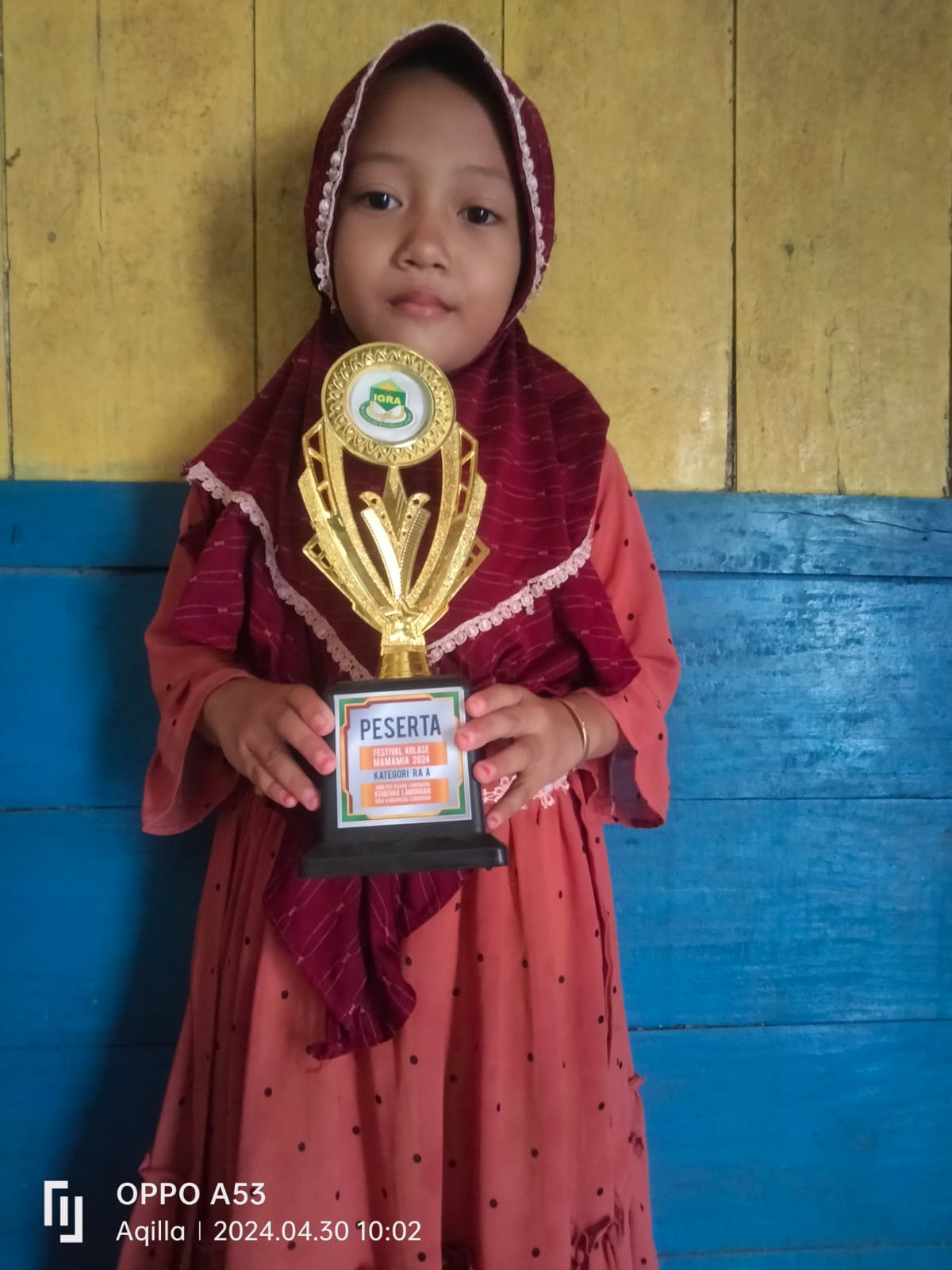 Aqilla Putri Hanifah (ISTIMEWA/RADAR LAMONGAN)