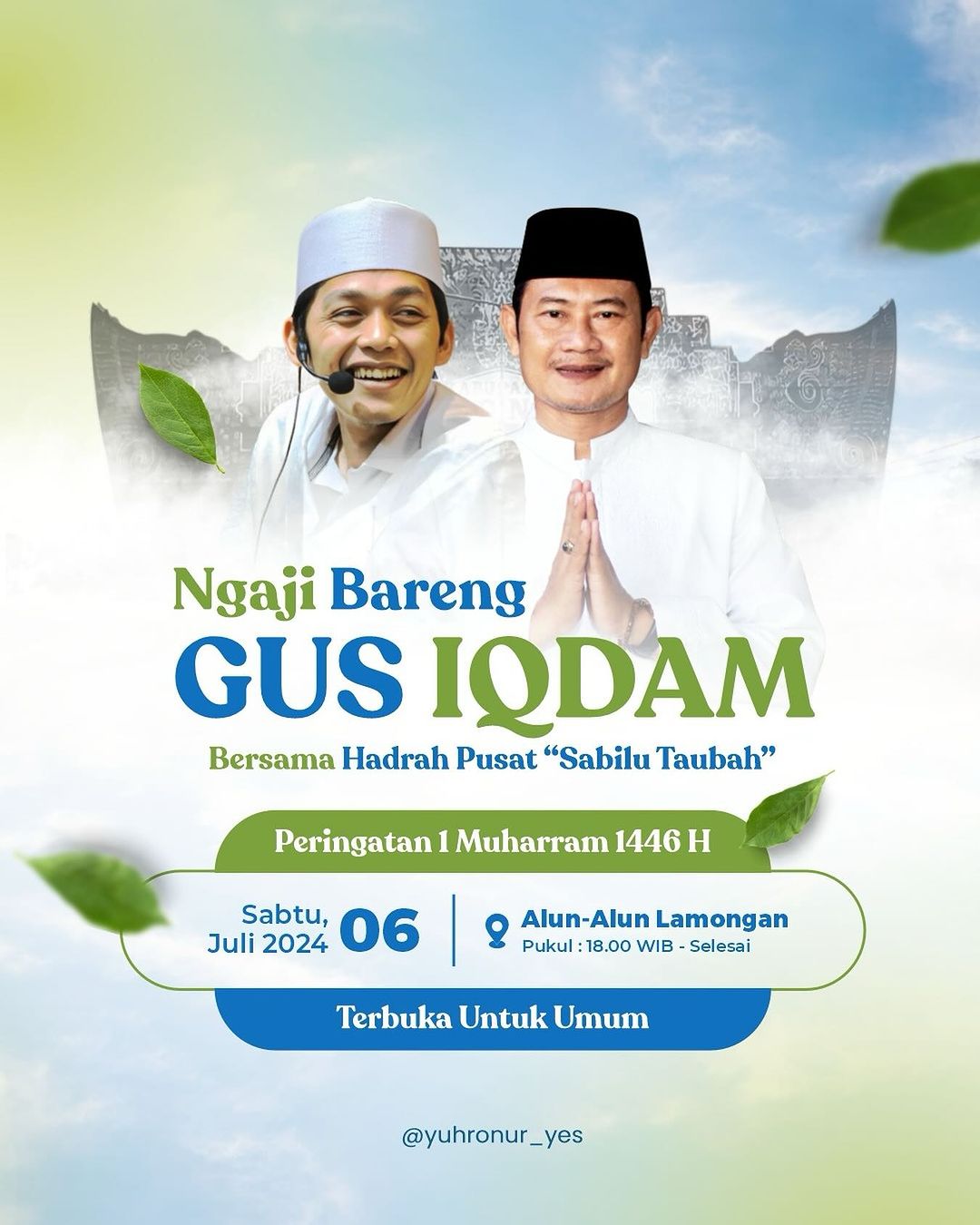 Diprediksi membludak : Kantong Parkir untuk menyambut acara ngaji bareng Gus Iqdam disiapkan (ist. / Radar Lamongan)