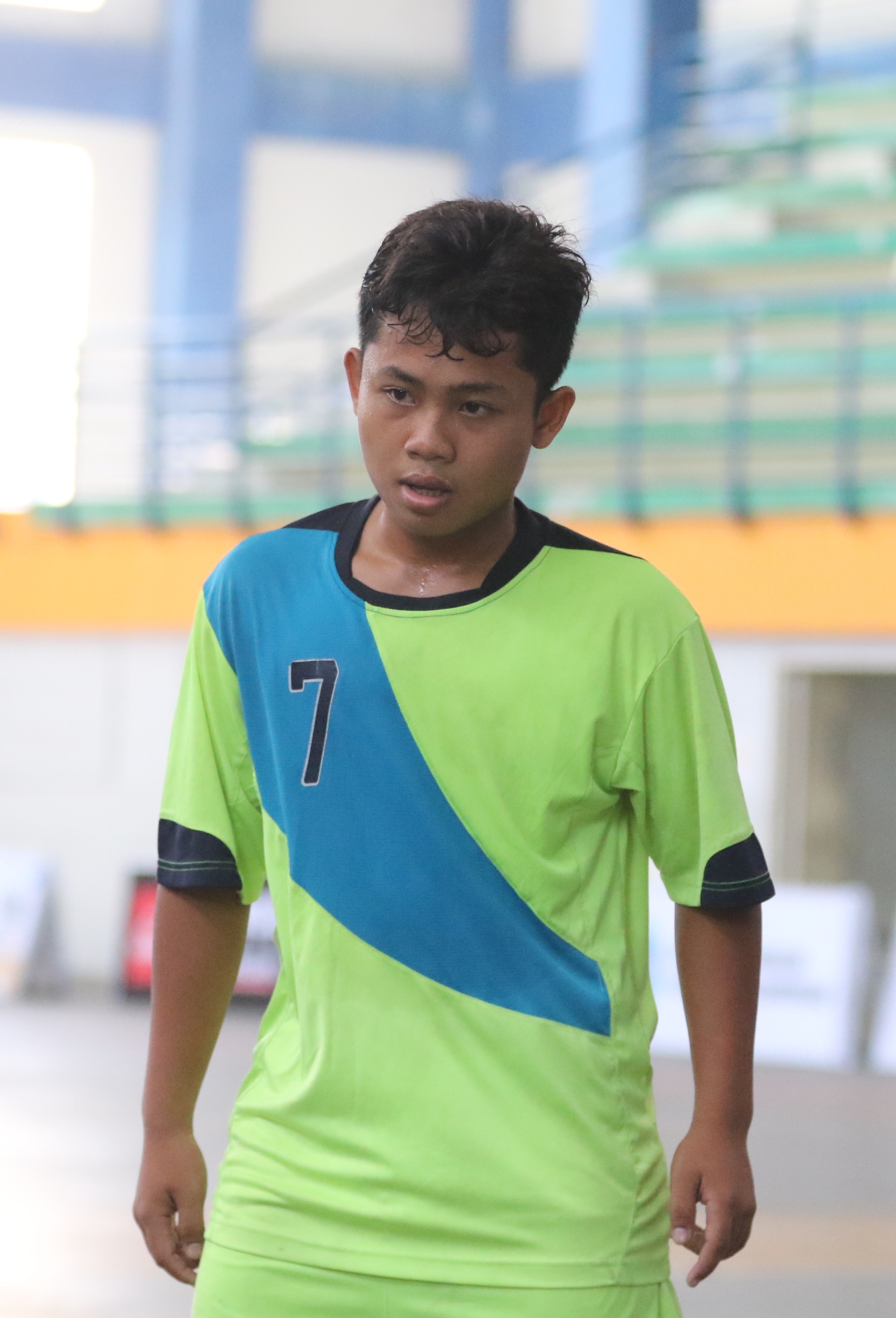 CETAK 8 GOL: M Aldi Putra dari SMPN 1 Babat meraih gelar top skor Turnamen Futsal Kemerdekaan Bupati Cup 2024. (ANJAR DWI PRADIPTA/RDR.LMG)