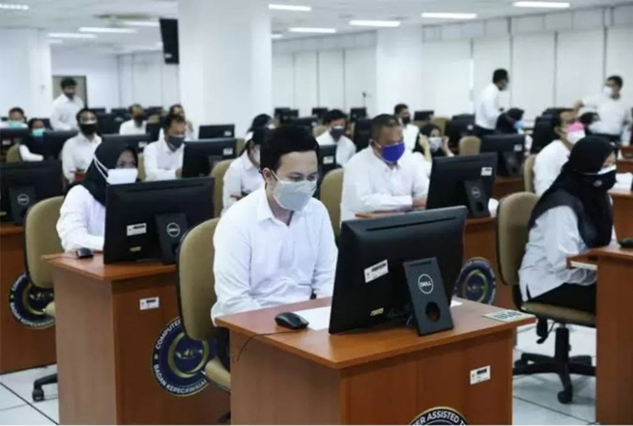 Tes CPNS yang digelar Pemkab Gresik sebelumnya. (DOK RADAR GRESIK)