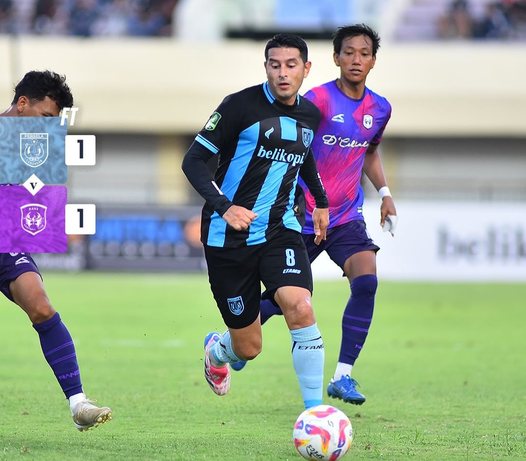 IMBANG LAGI DIKANDANG : Persela ditahan imbang Rans Nunsantara FC dengan skor 1-1. (Instagram Persela)