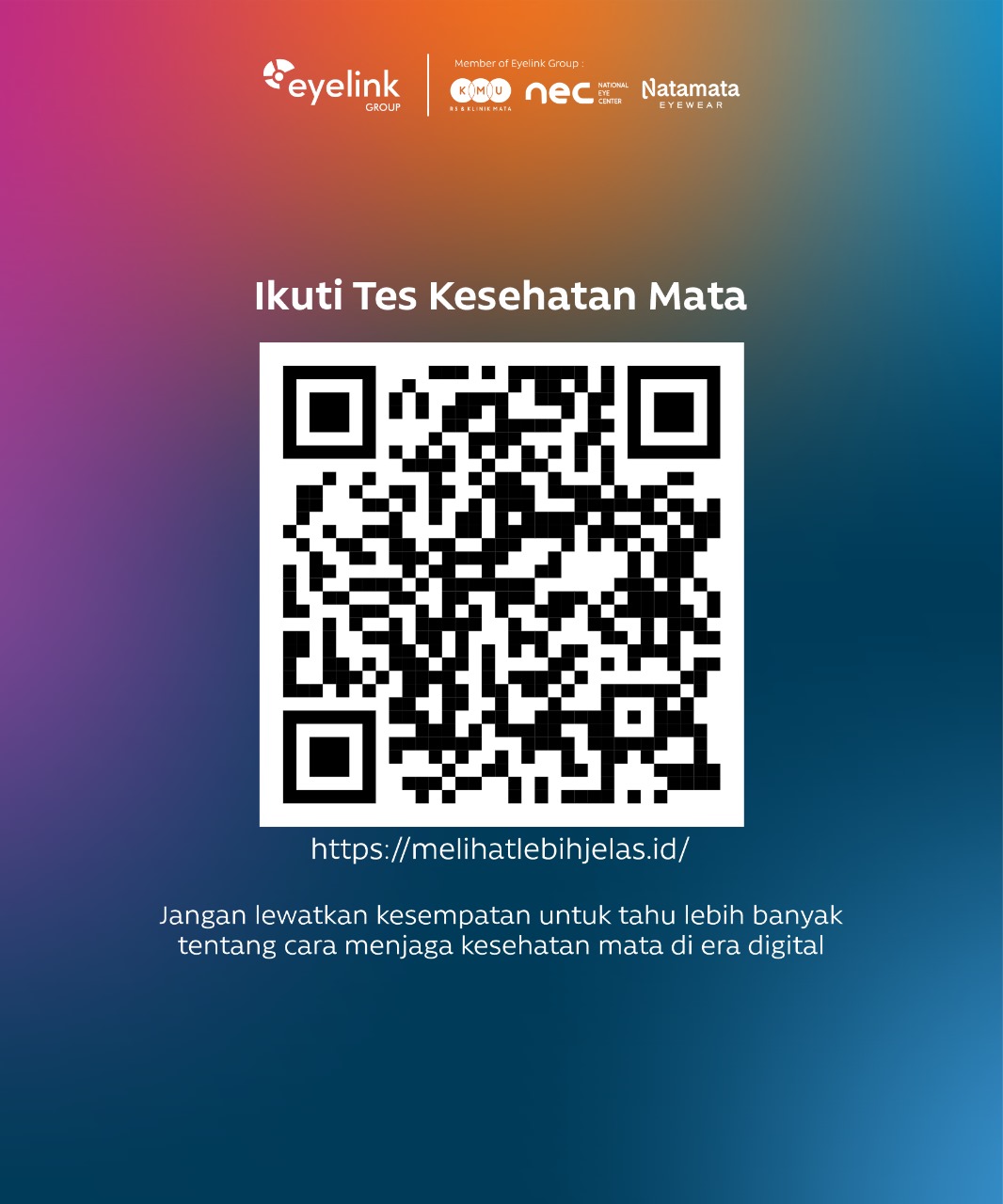 Scan barcode ini untuk mendapatkan informasi kesehatan mata lebih banyak
