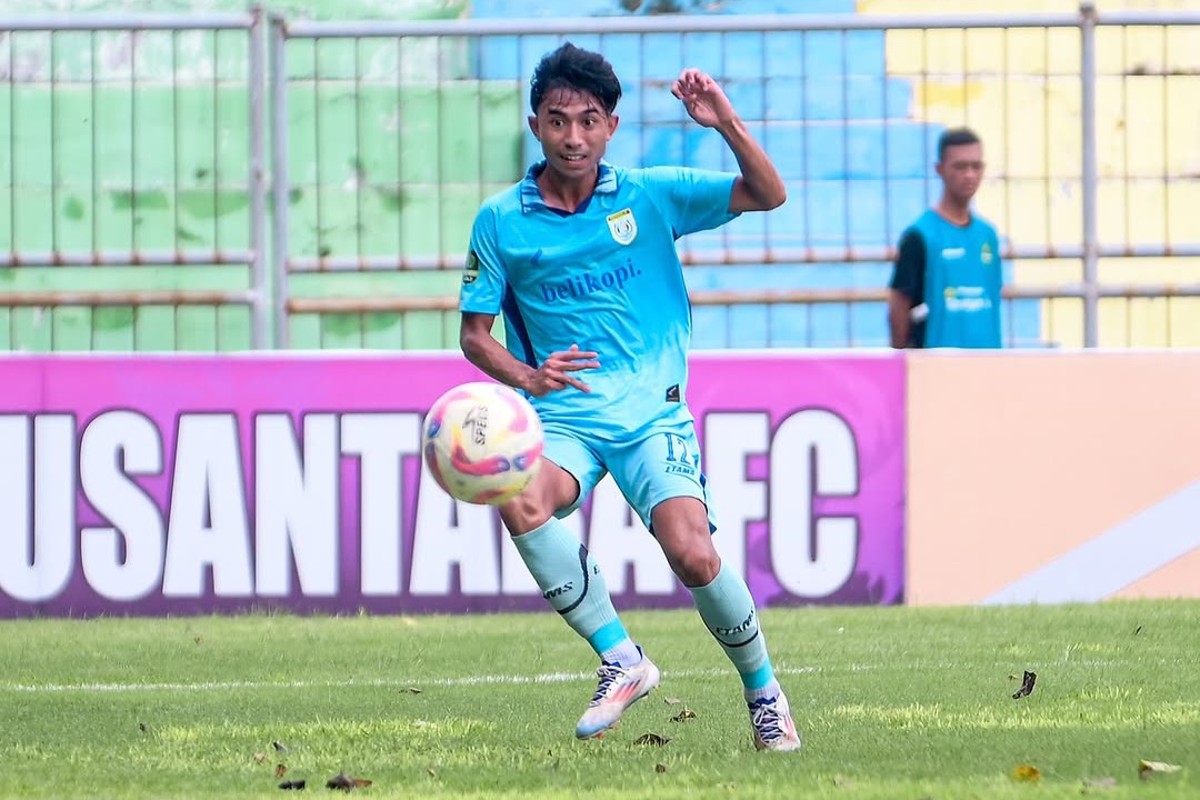 Rayhan Utina, Pemain muda Persela musim ini berhasil mencetak gol debut Profesional ke gawang Rans Nusantara FC (Instagram @Perselafc)