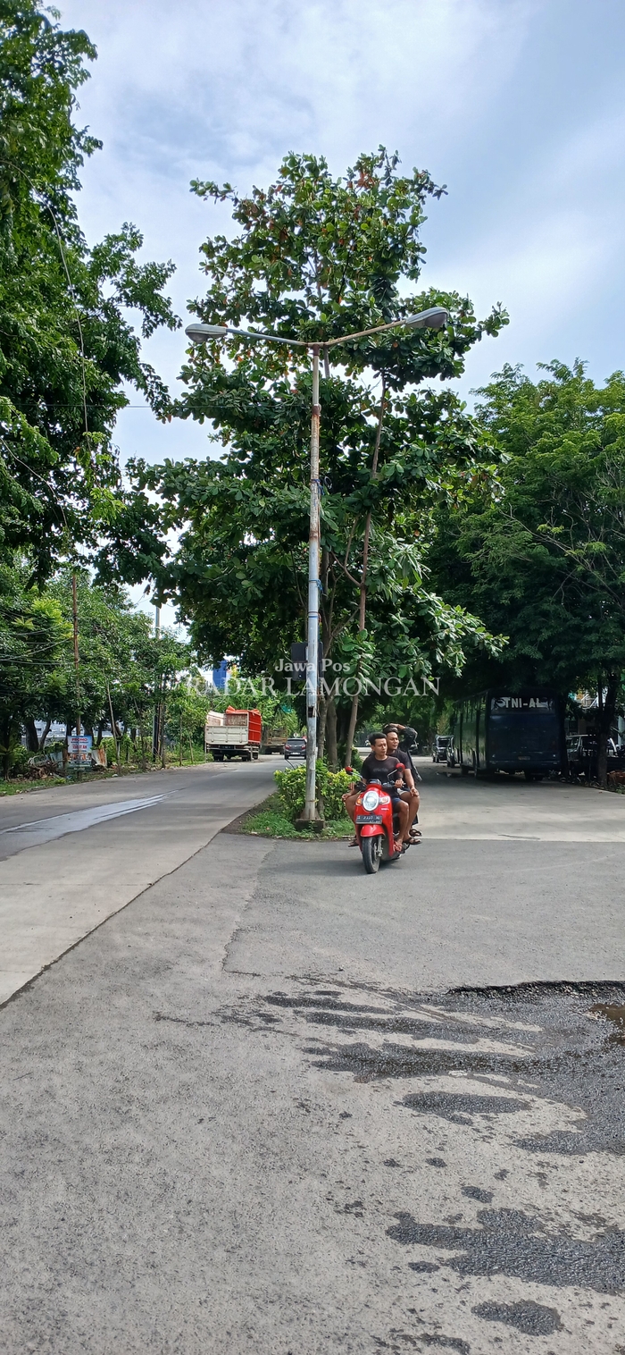 BAKAL PERBANYAK PJU: Jalan raya membutuhkan banyak PJU agar penglihatan pengguna jalan lebih jelas. (Anjar Dwi Pradipta/Radar Lamongan)