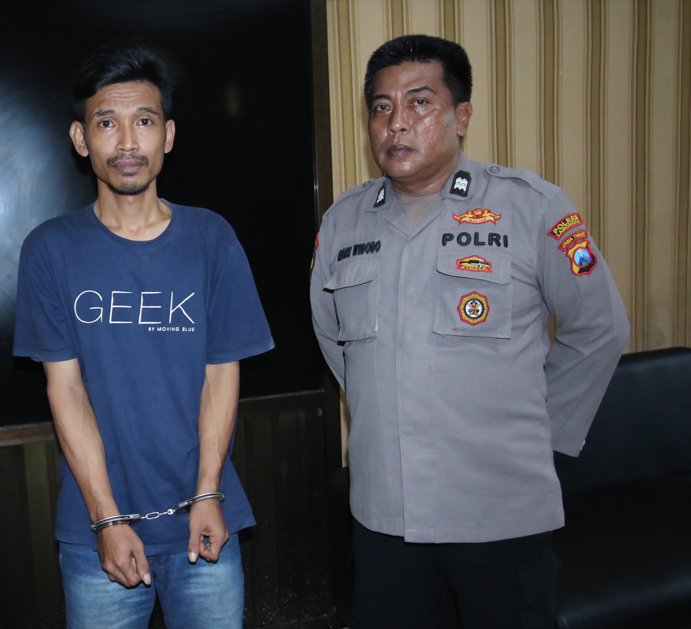 DIBORGOL: Dedi Widya Thuriska ditahan dengan tuduhan dugaan penganiayaan terhadap Novia Elis Indayani. (ANJAR DWI PRADIPTA/RDR.LMG)
