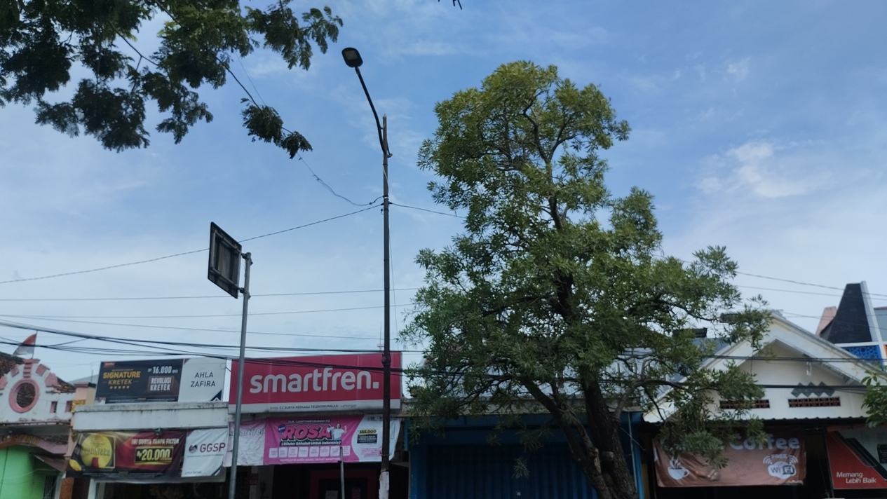DIRENCANAKAN BERTAMBAH: Penerang jalan umum yang ada di pinggir jalan. (RIKA RATMAWATI/RDR.LMG)