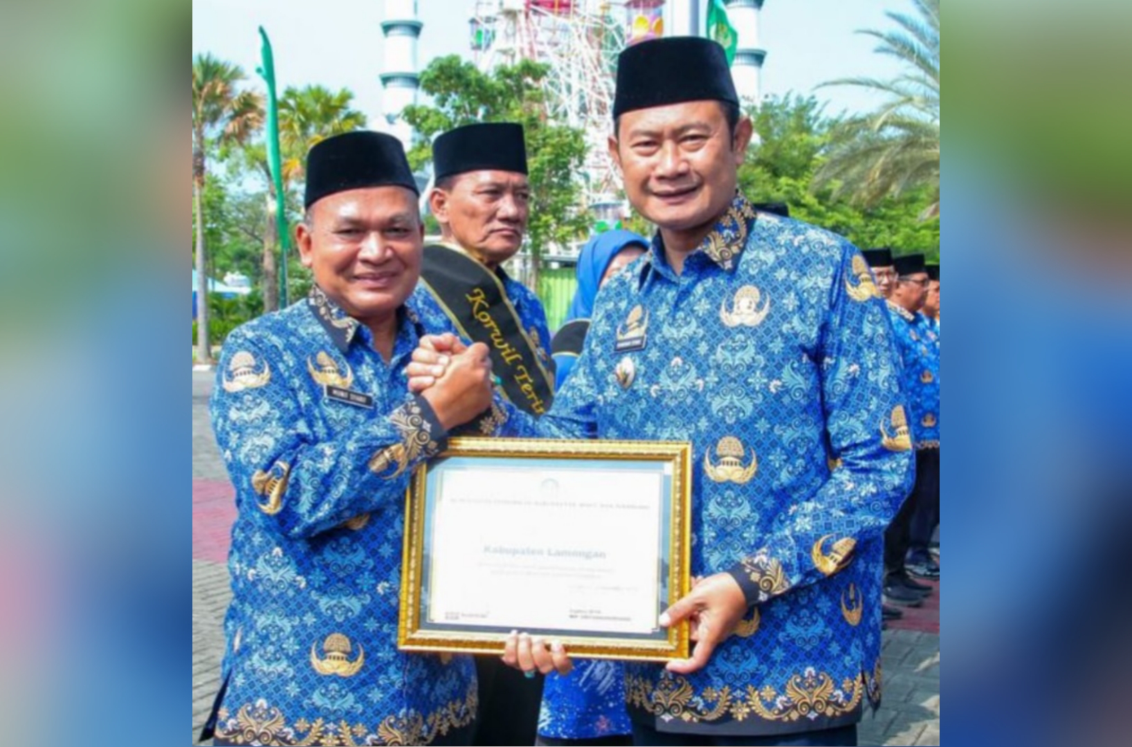 DIJAGOKAN: Kadisdik Lamongan, Munif Syarif (kiri), Jadi kandidat kuat ketua Kauje Korda Lamongan