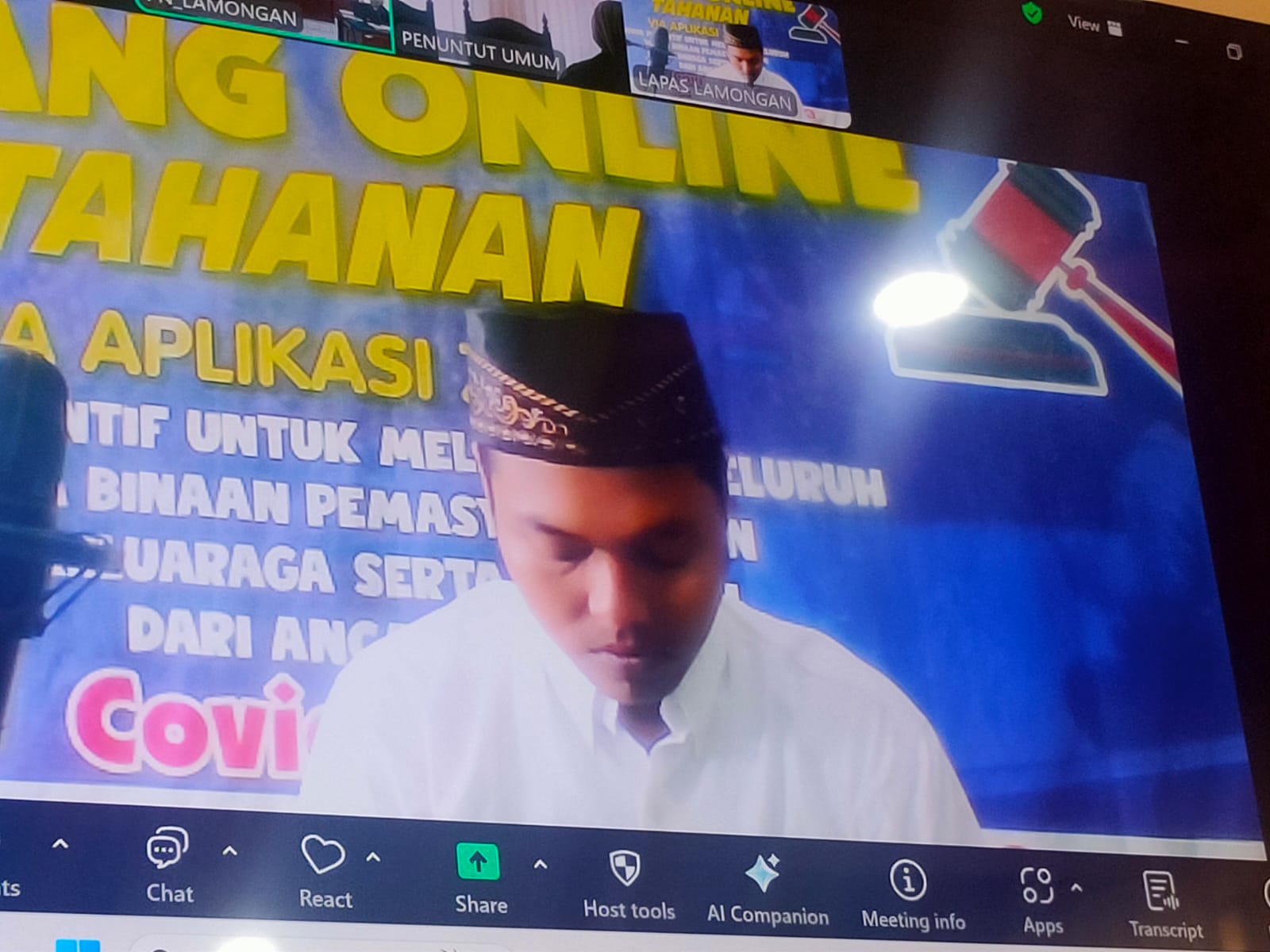 MENERIMA: Moh. Zaim divonis lebih ringan sembilan bulan, dari tuntutan JPU selama satu tahun lebih enam bulan.