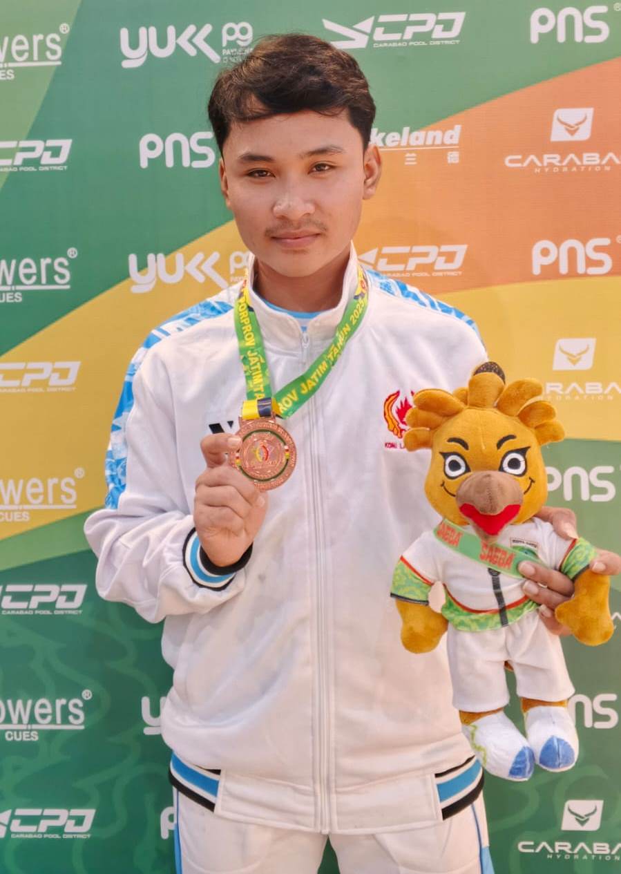 HANYA RAIH PERUNGGU: Riswanda Ery Saputra meraih perunggu dari nomor snooker six red single putra. (IST/RDR.LMG)
