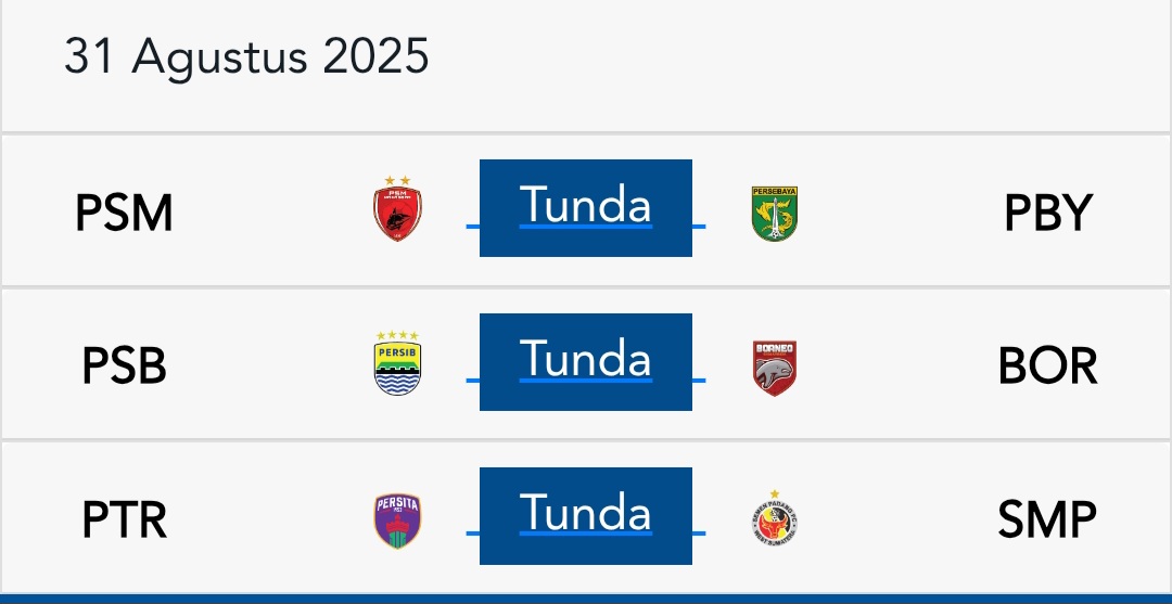 Tiga laga pekan empat Super League Ditunda