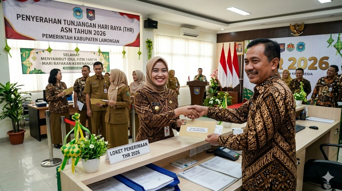 Pencairan THR ASN di Lingkungan Pemkab Lamongan dilaksanakan minggu ini. 