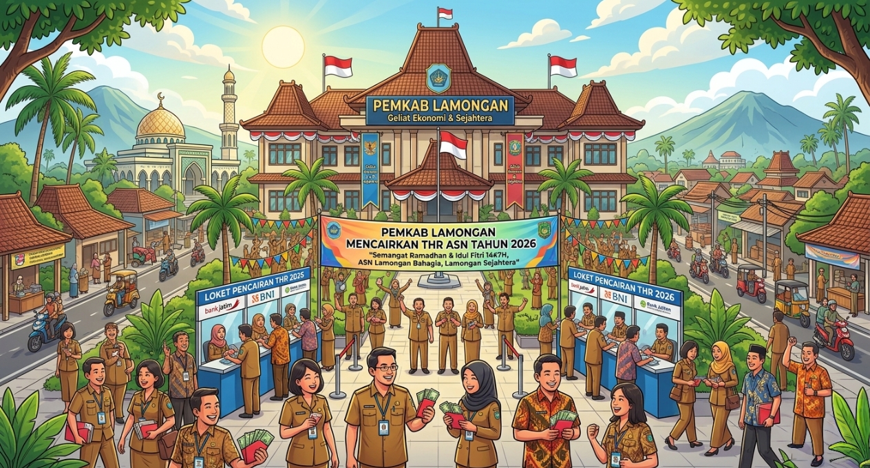 THR ASN di Lingkungan Pemkab Lamongan dicairkan minggu ini. 