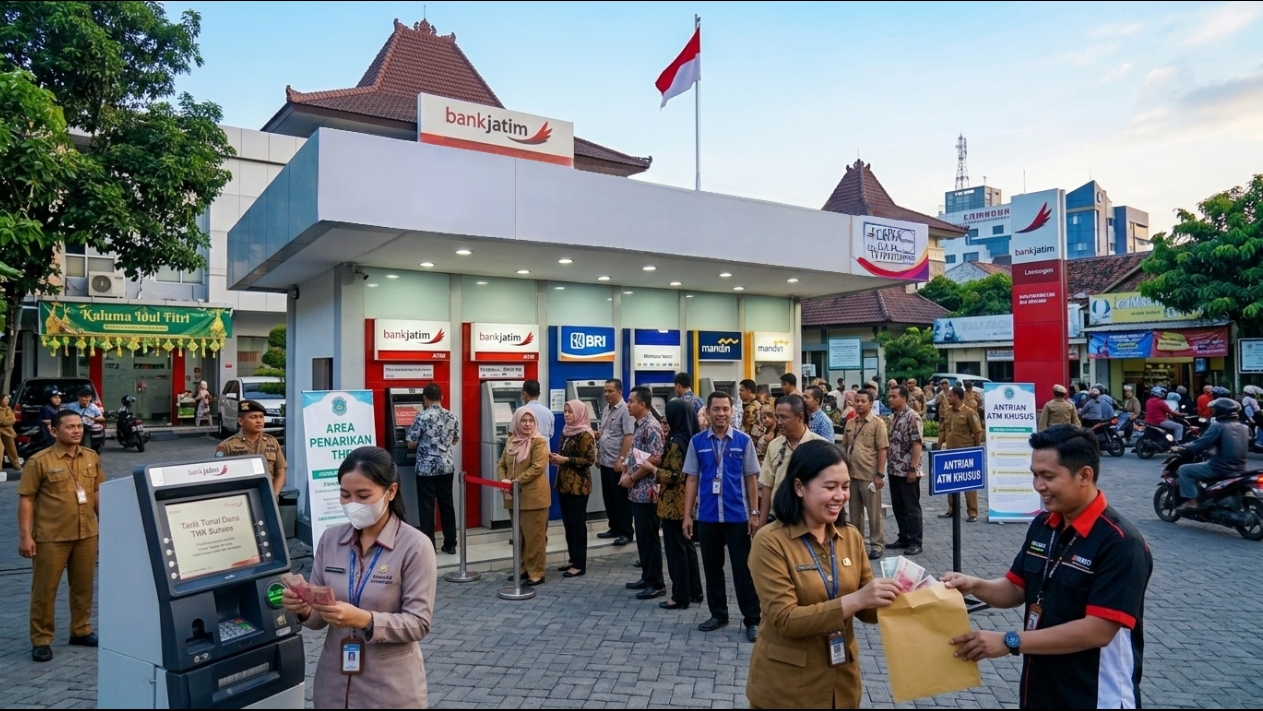 Disnaker Lamongan mengimbau perusahaan sesuai ketentuan dalam mencairkan THR. 