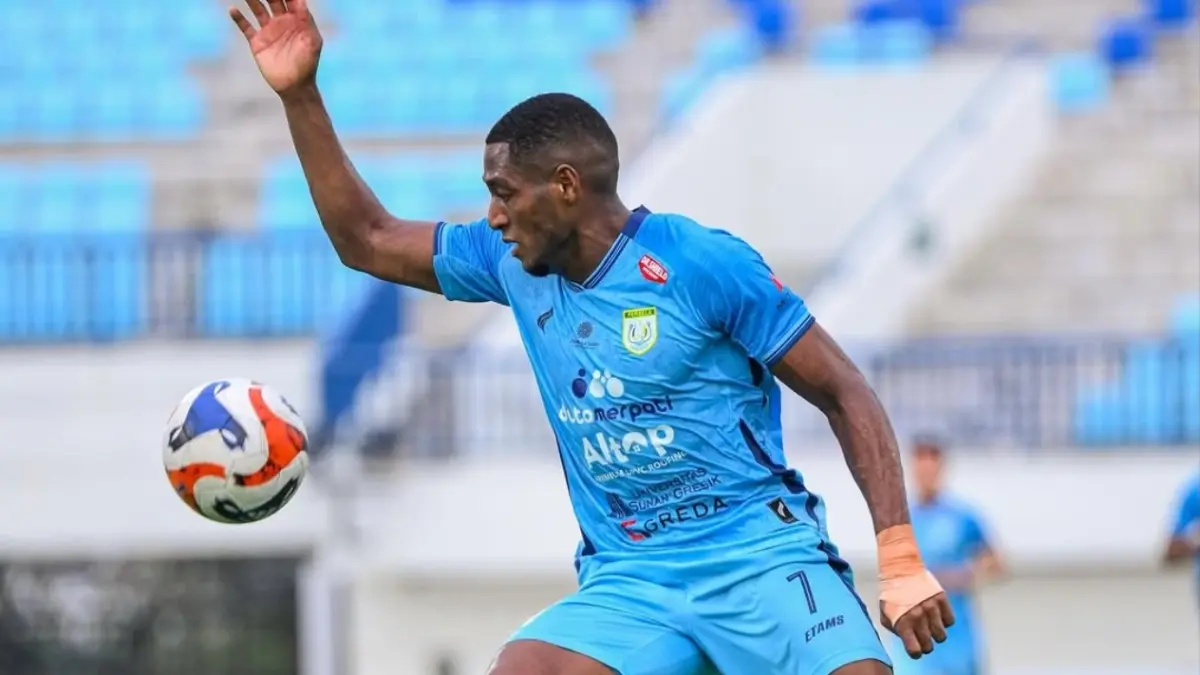 Jhon Mena mulai menunjukkan peningkatan performa saat membantu Persela menang atas Persiba. (DOK. PERSELA FC/RADAR LAMONGAN)