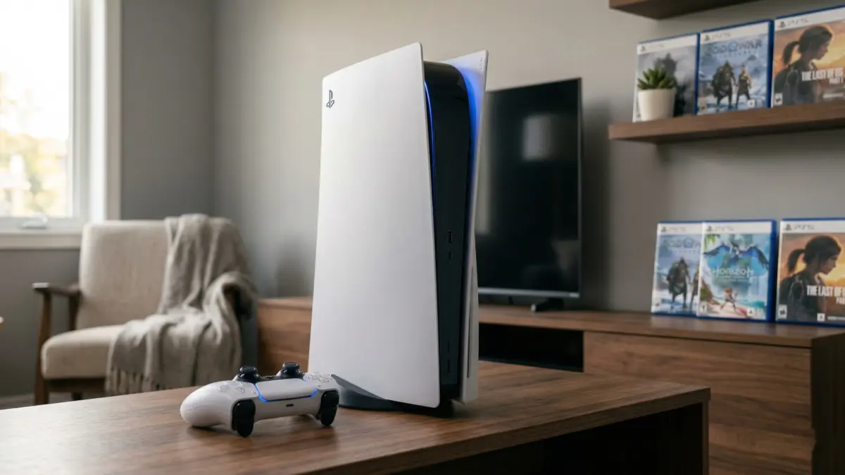 Harga PS 5 mengalami harga dampak dari kenaikan harga sejumlah komponen. (GEMINI AI/RADAR LAMONGAN)
