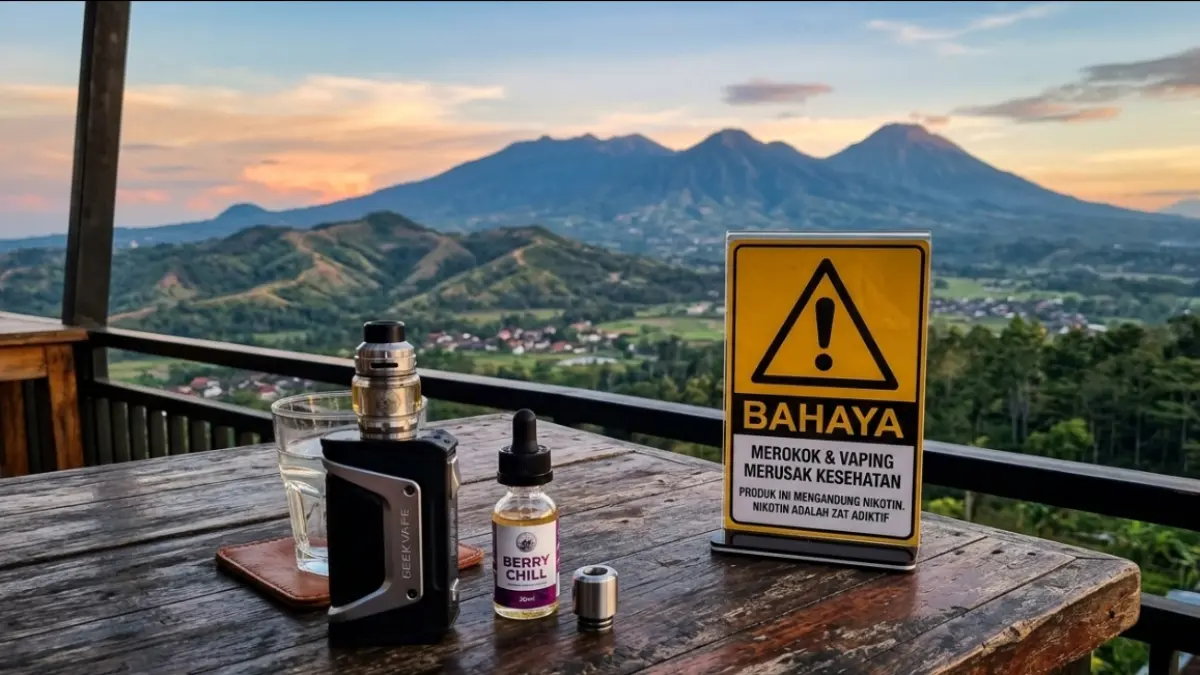 BNN menemukan zat narkotika dan zat berbahaya lainnya dalam liquid (cairan) vape. (GEMINI AI/RADAR LAMONGAN)