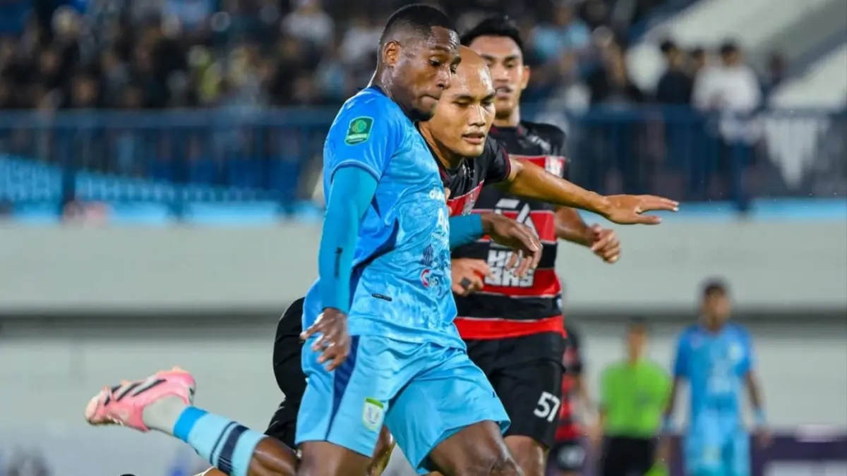 Jhon Mena mencatatkan brace saat membantu Persela menang atas tuan rumah Deltras Sidoarjo. (DOK. PERSELA FC/RADAR LAMONGAN)