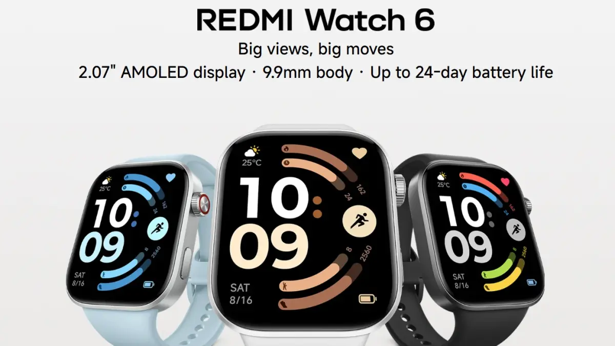 Varian warna yang dihadirkan Redmi Watch 6. (TANGKAPAN LAYAR MI.COM/RADAR LAMONGAN)