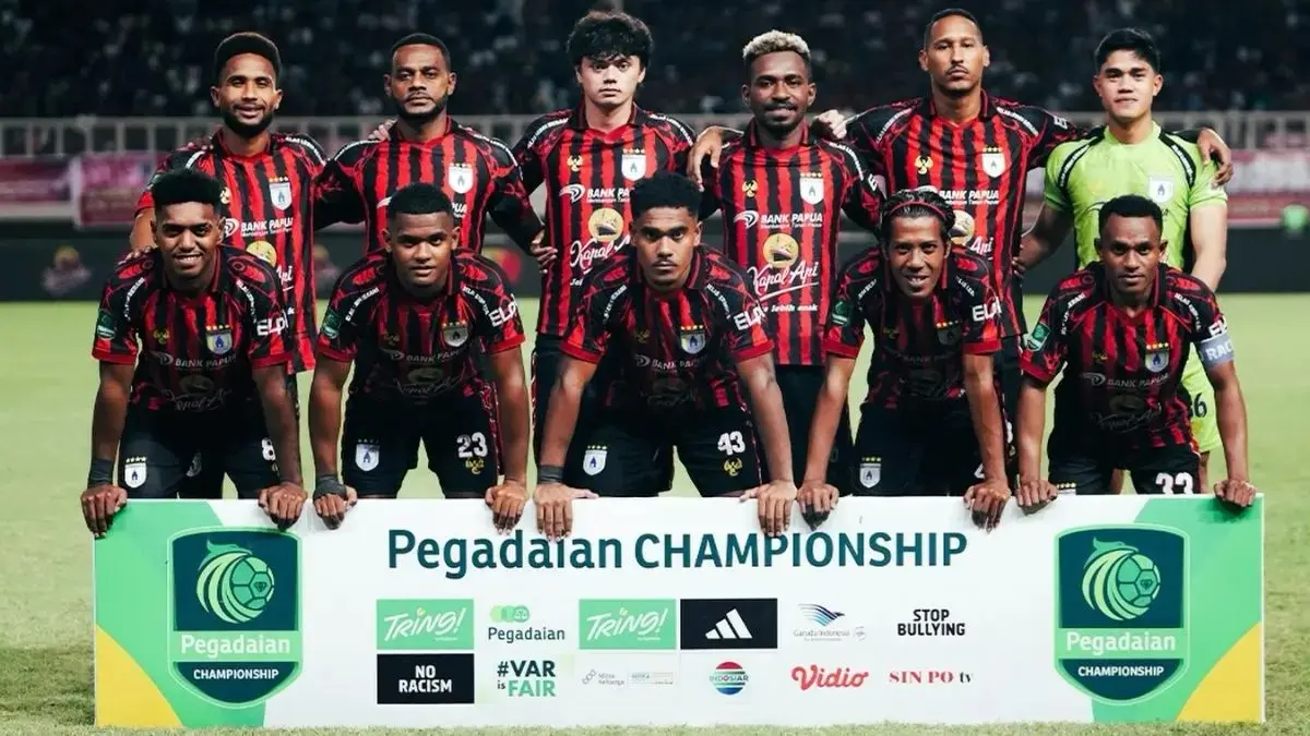 Skuad Persipura saat bersaing dalam perebutan tiket promosi Championship musim ini. (Persipura)

