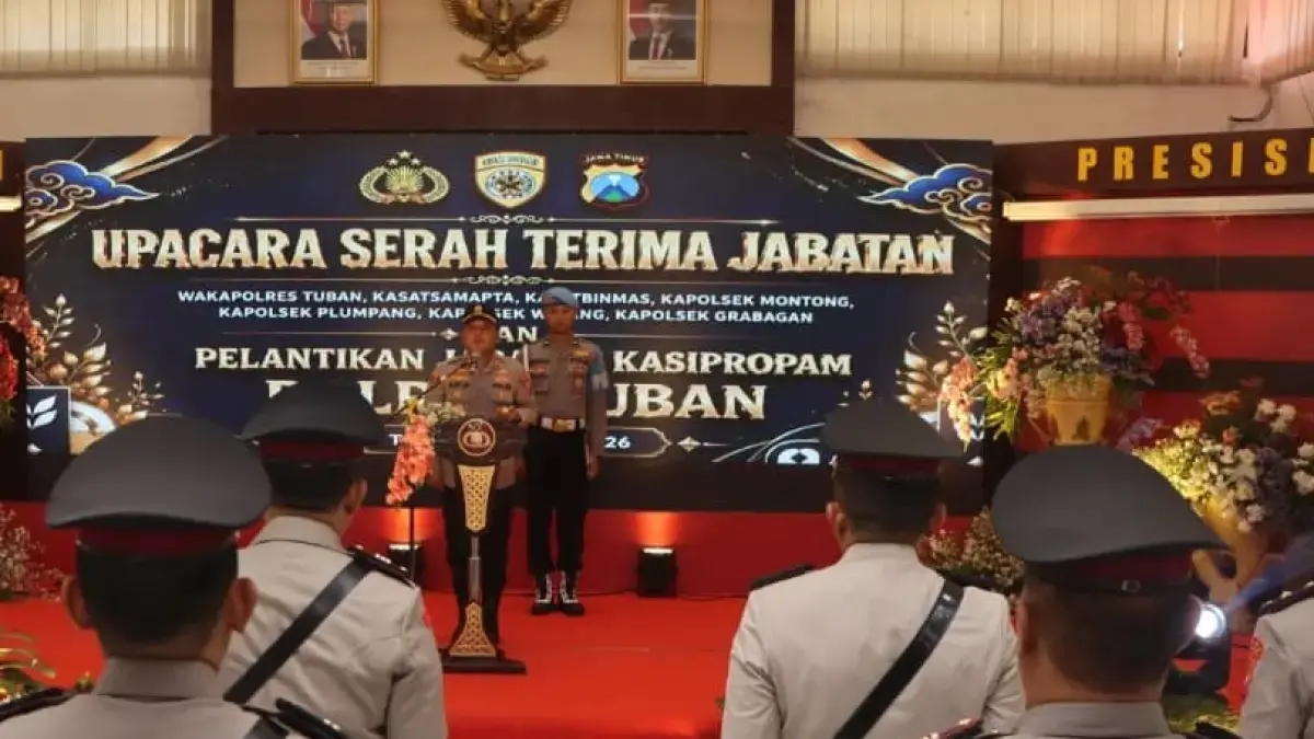 Polres Tuban menggelar sertijab Wakapolres dan sejumlah pejabat utama. (RADAR TUBAN)

