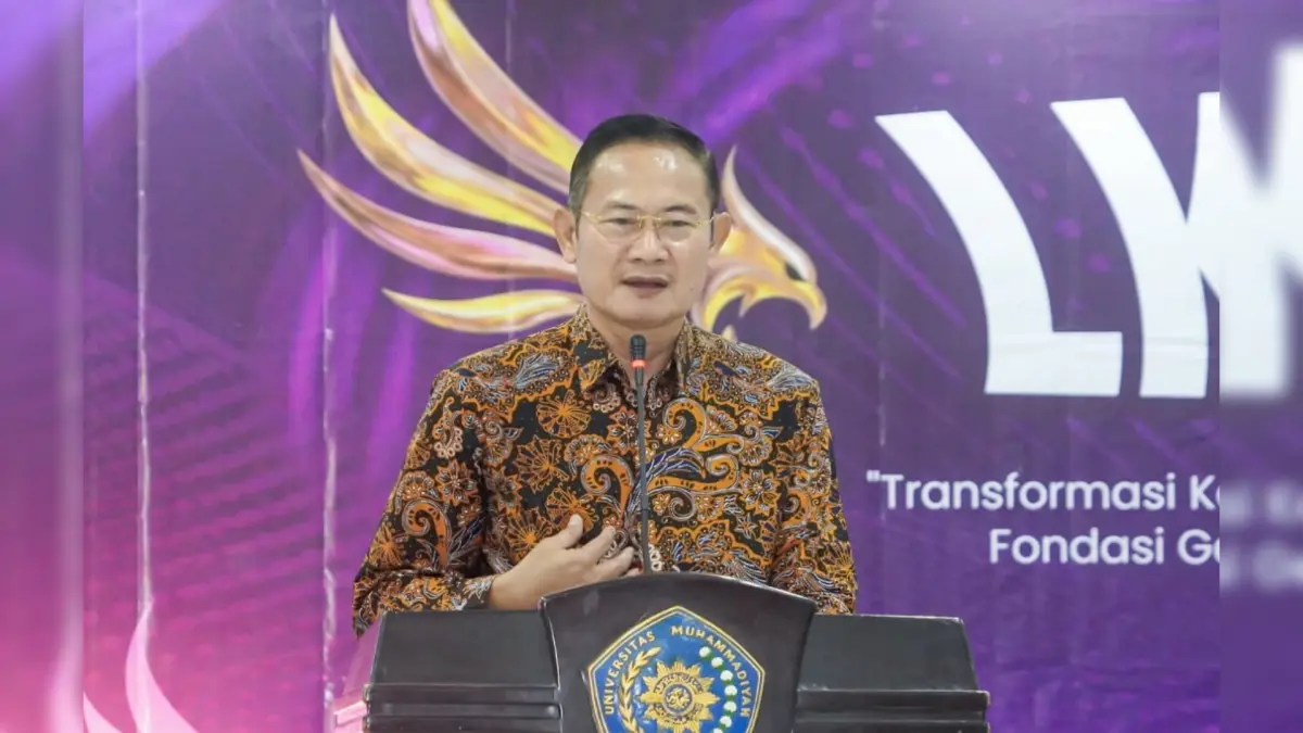 JADI KEYNOTE SPEAKER: Bupati Lamongan Yuhronur Efendi.&nbsp;(Humas Kominfo/Radar Lamongan) 