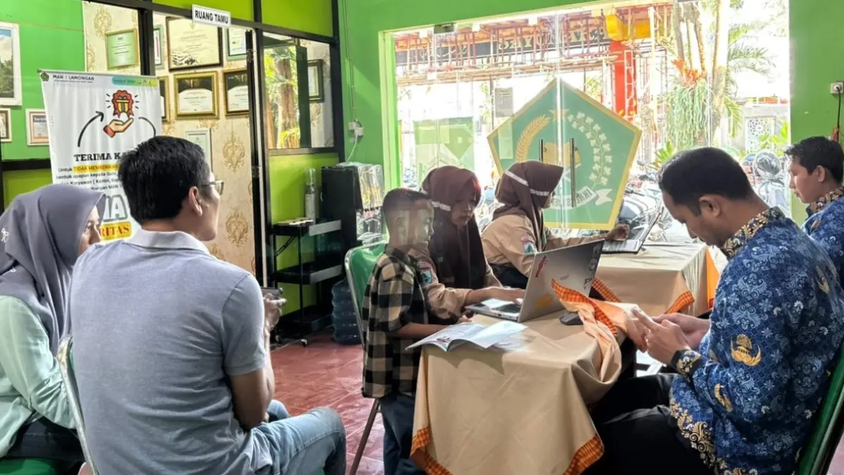 Jumlah pendaftar di MAN 1 Lamongan mengalami peningkatan dibanding tahun lalu. (ISTIMEWA/RADAR LAMONGAN)