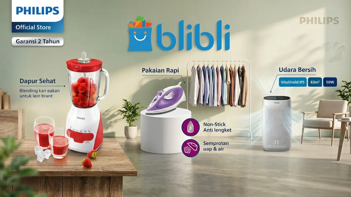 Semua daftar harga Philips Elektronik di atas bisa kamu dapatkan dengan penawaran terbaik di Blibli. (GEMINI AI/RADAR LAMONGAN)