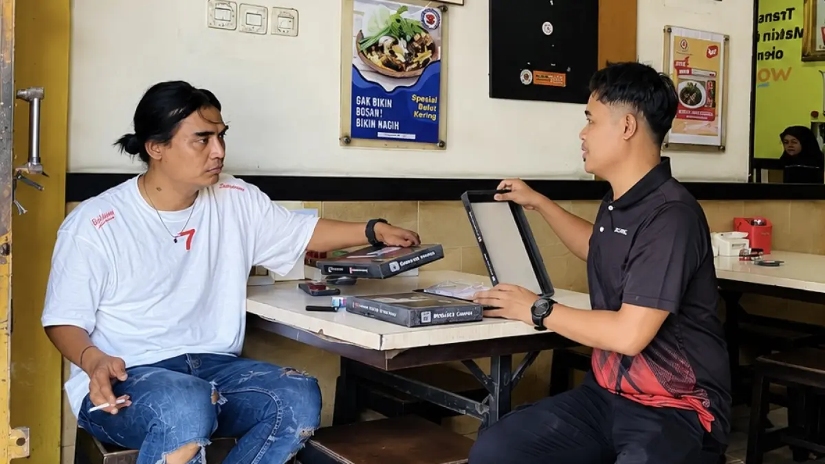 Ngobrol santai bersama Charly Van Houtten yang juga idola dari Owner Sejuta Umat. (IG @SEJUTAUMAT.LMG) 