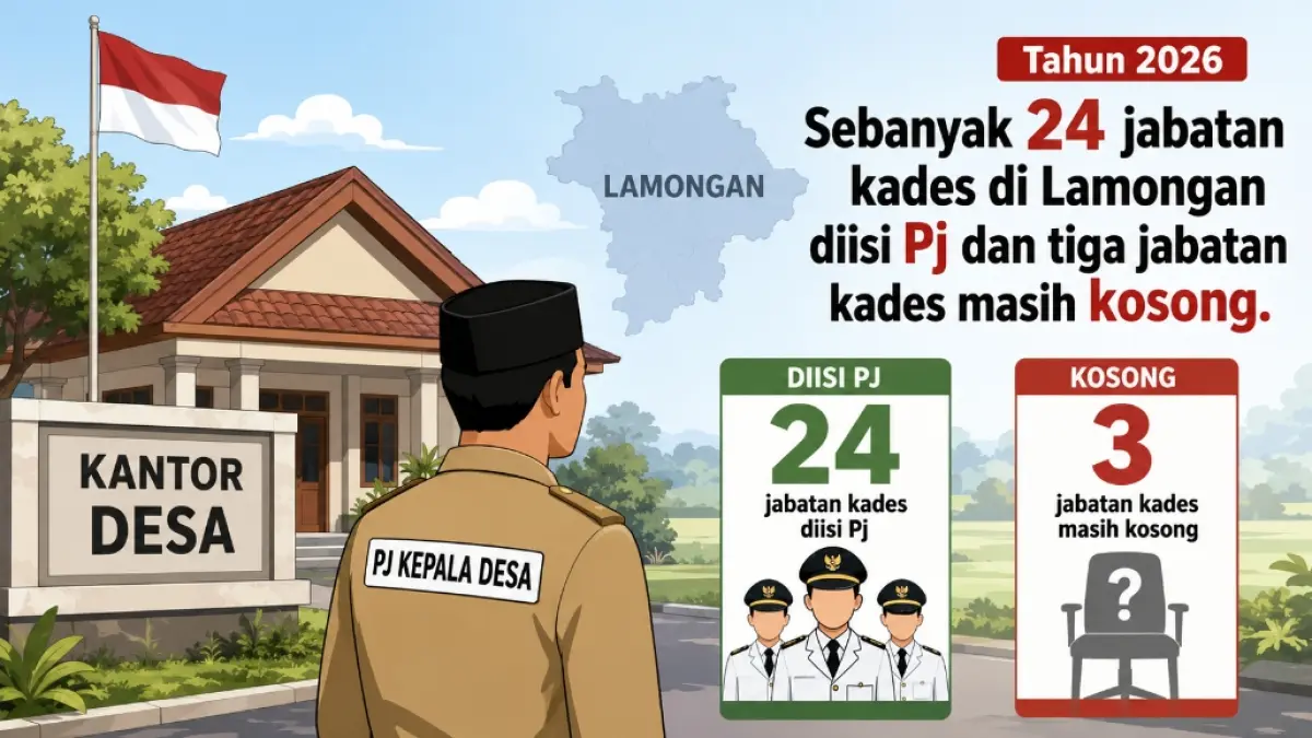 Sebanyak 27 jabatan kades di Lamongan belum diisi definitif. (CHATGPT/RADAR LAMONGAN)