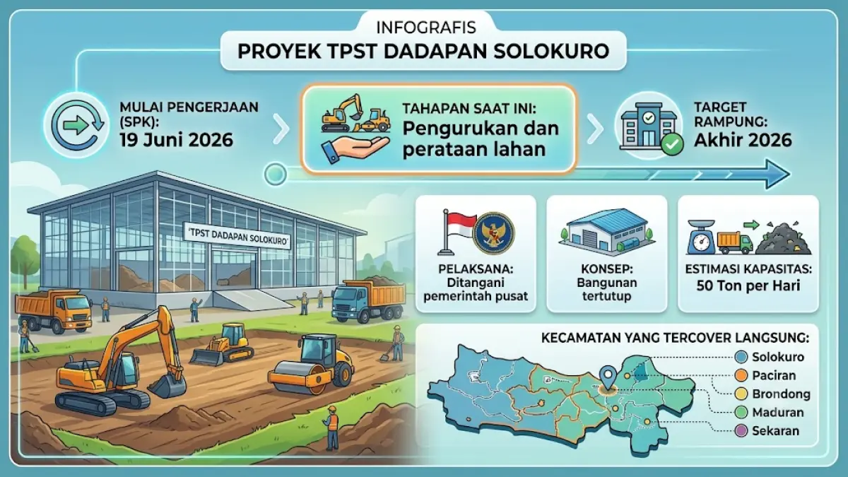 Grafis Proyek TPST Dadapan Kecamatan Solokuro Kabupaten Lamongan. (Google Gemini) 