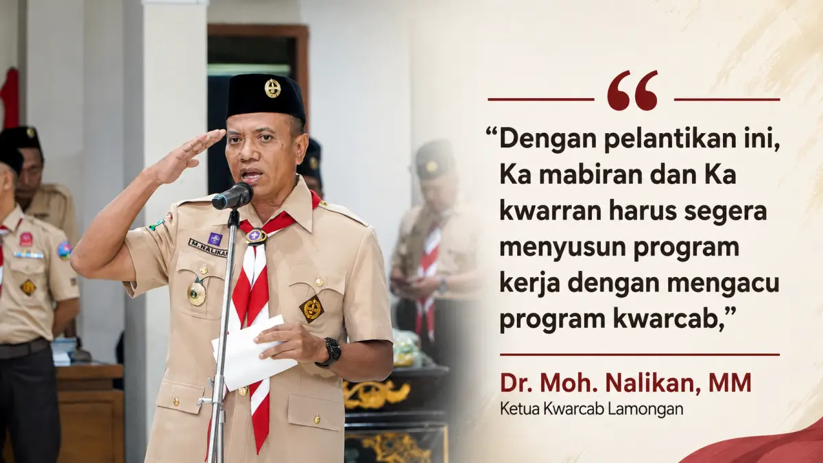 Ketua Kwarcab Lamongan, Dr. Moh. Nalikan, MM. (ISTIMEWA/RADAR LAMONGAN)