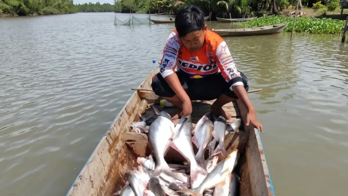 Produksi perikanan perairan umum darat terealisasi 66 persen dari target. (ISTIMEWA/RADAR LAMONGAN)