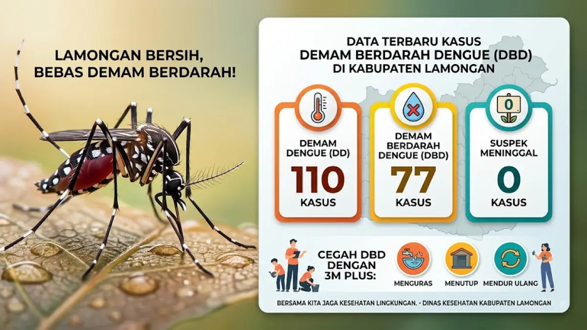 Data terbaru kasus DBD di Kabupaten Lamongan. (Google Gemini) 