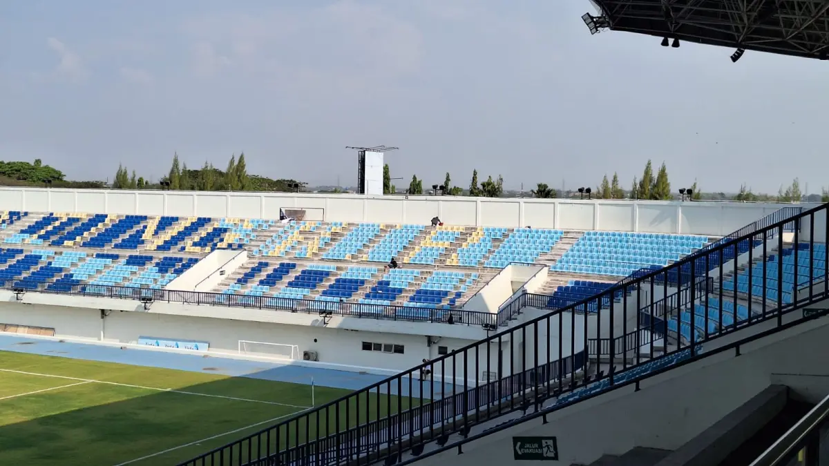 Stadion Surajaya nantinya digunakan homebase Persela dan Persiba yang sudah mengirim surat ke Disbudporapar Lamongan. (ISTIMEWA/RADAR LAMONGAN)