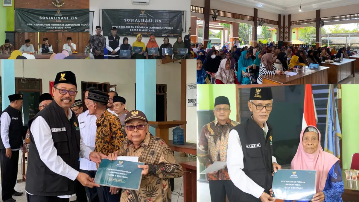 Pentasharufan Program 1 Desa 8 Mustahik yang dilaksanakan oleh BAZNAS Kabupaten Lamongan.&nbsp;
