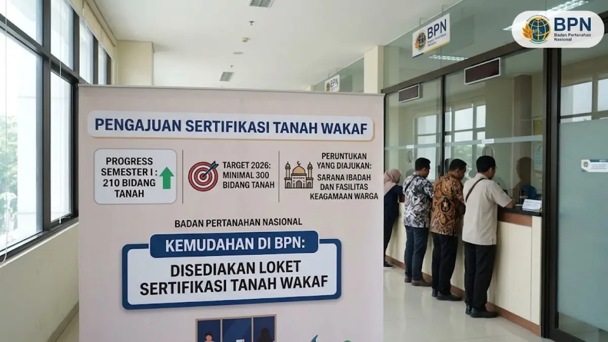 Pengajuan sertifikasi tanah wakaf. (Gemini AI) 