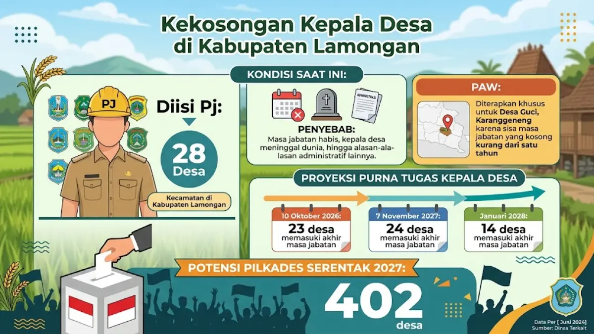 Menanti Gelombang Pilkades, 28 Desa di Lamongan Kepala Desanya Kosong