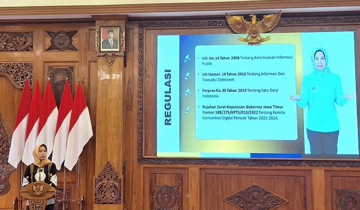 AMANAT: Wali Kota Mojokerto Ika Puspitasari memberikan sambutan dalam pengukuhan KKD.