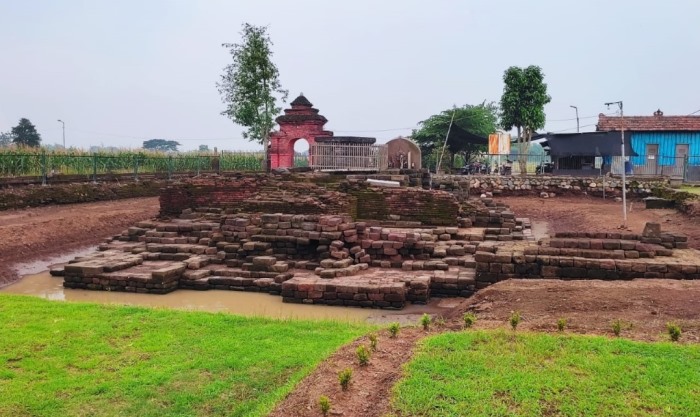 CAGAR BUDAYA: Lahan Situs Bhre Kahuripan di Dusun/Desa Klinterejo, Kecamatan Sooko, sedang dalam proses pembebasan. (foto Marda Vadetya)