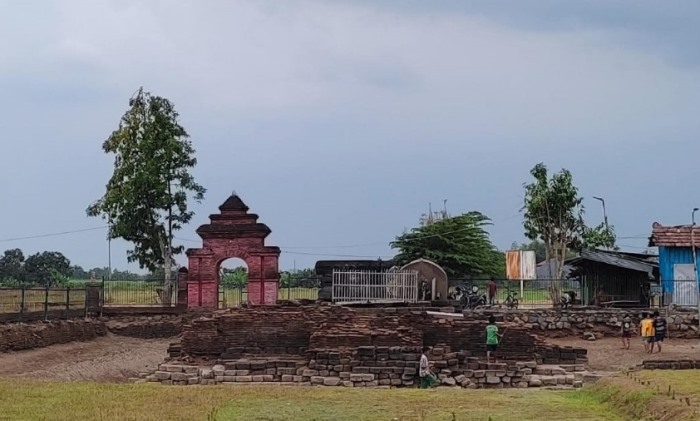 CAGAR BUDAYA: Lahan Situs Bhre Kahuripan di Dusun/Desa Klinterejo, Kecamatan Sooko, sedang dalam proses pembebasan. (foto Martda Vadetya)