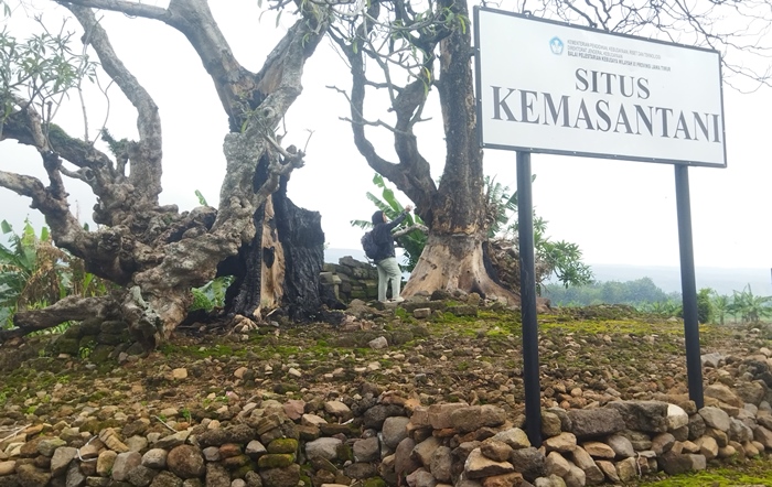 BERSEJARAH: Situs Kemasantani/Balekambang di Desa Kemasantani, Kecamatan Gondang, disinyalir merupakan runtuhan candi peninggalan era Hindu-Buddha. (foto: M. Khasib for Radar Majapahit)