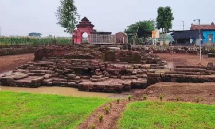 PENINGGALAN: Lahan Situs Bhre Kahuripan di Desa Klinterejo, Kecamatan Sooko, Kabupaten Mojokerto di antara yang sudah dibebaskan.