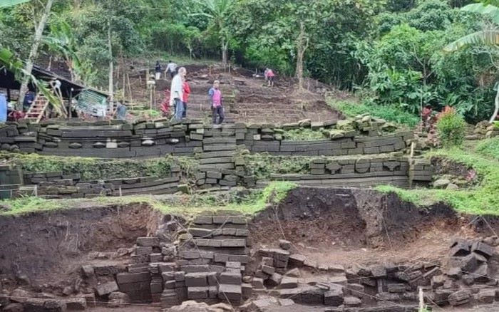 TEMUAN ARKEOLOGIS: Candi Selokelir di Desa Kedungudi, Kecamatan Trawas, Kabupaten Mojokerto.