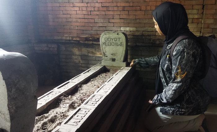DIKUNJUNGI: Kondisi Petilasan Kebo Iwe di Dusun Wringin Lawang, Desa Jatipasar, Kecamatan Trowulan, Kabupaten Mojokerto. (foto Moch. Khasib for Radar Majapahit).